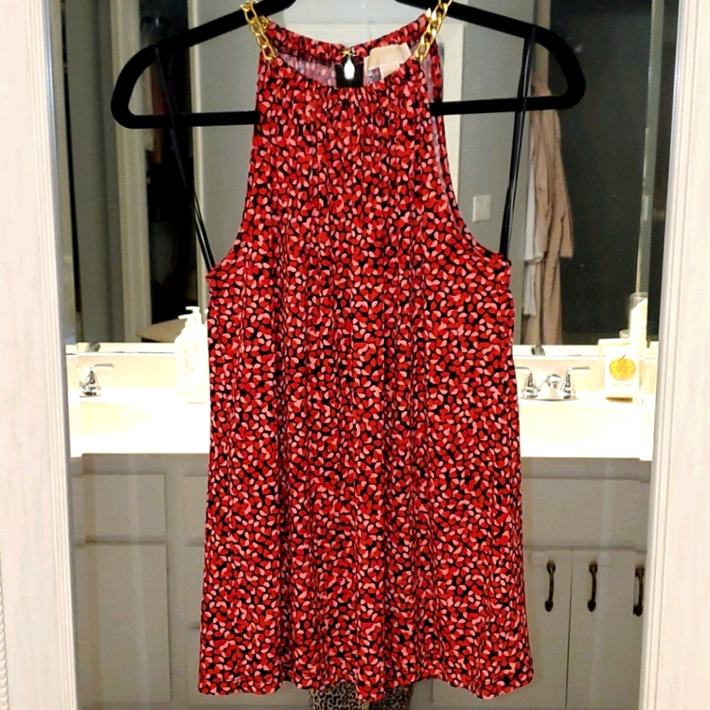 Micheal Kors High Neck Chain Top